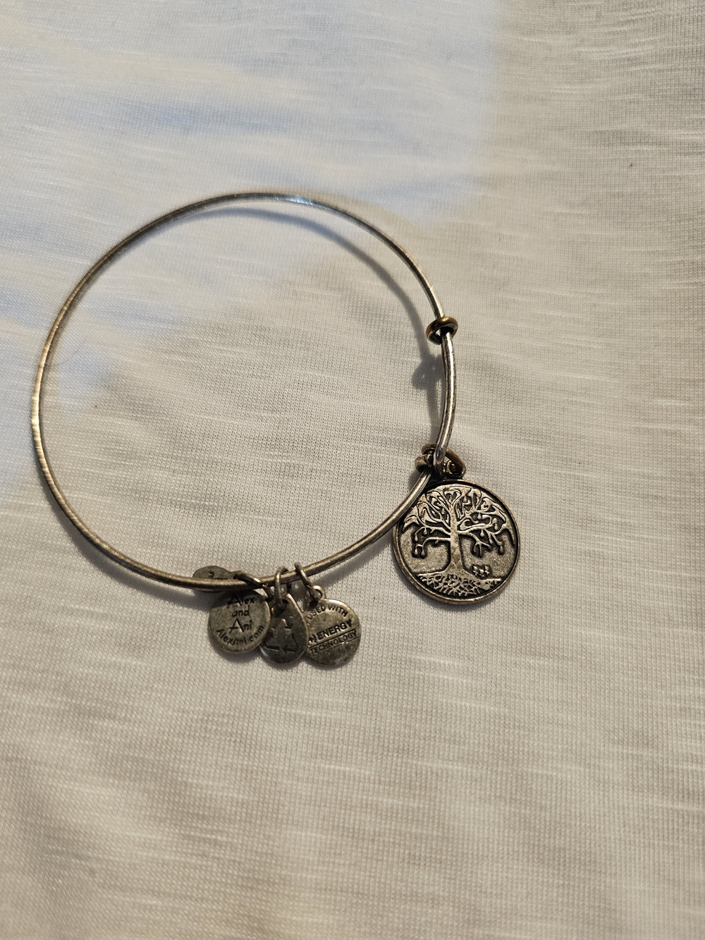 Tree of Life Charm Bangle Bracelet in Silver-Tone